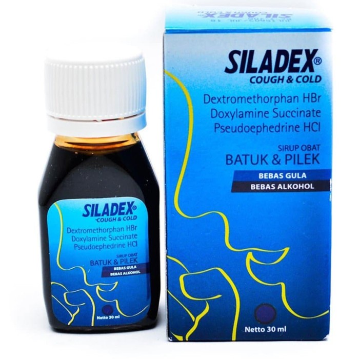 Siladex Biru Cough &amp; Cold 60ml Sirup Obat Batuk Pilek Tenggorokan Gatal