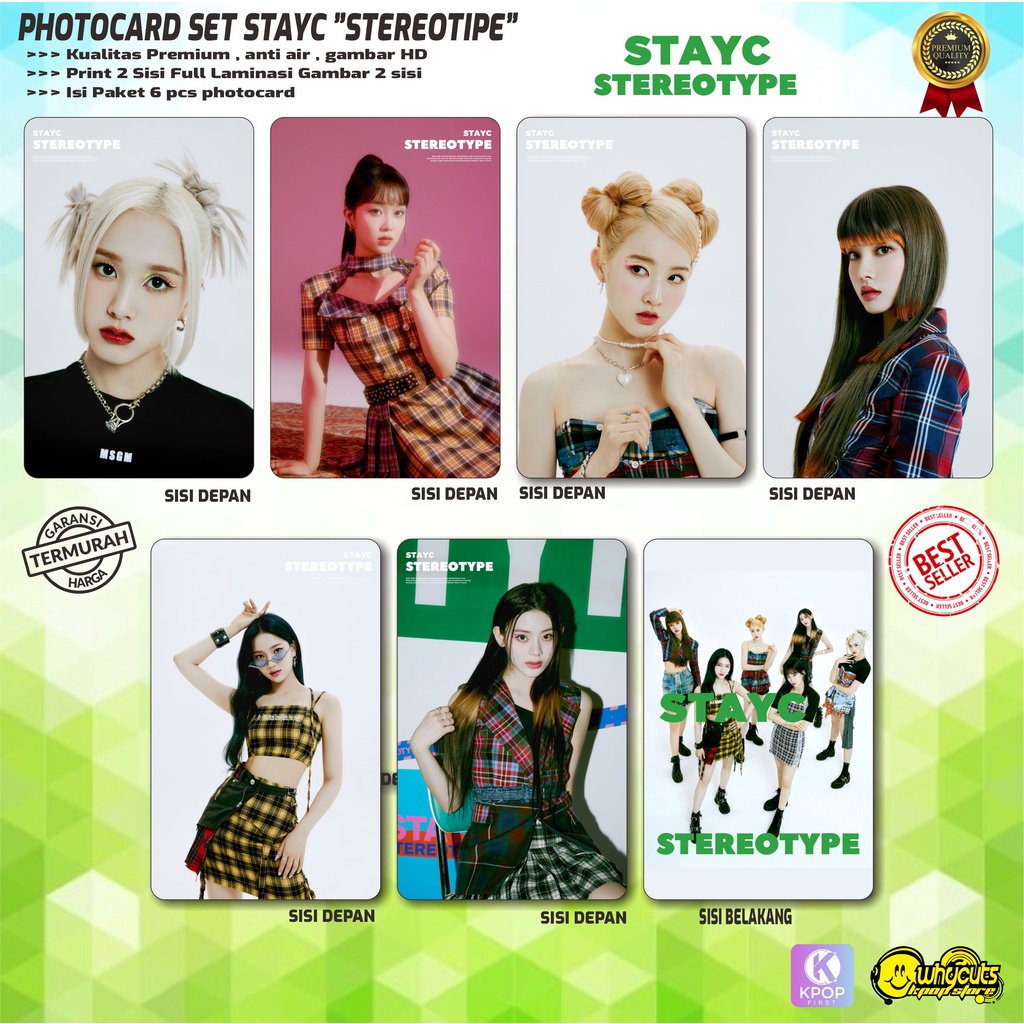 PHOTOCARD SET PC KPOP PREMIUM STAYC STEREOTYPE ( PRINT 2 SISI 6PCS )