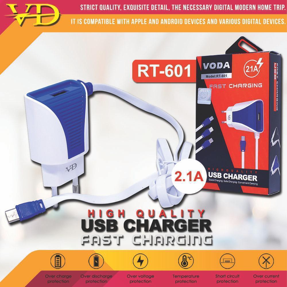 BOS - CHARGER VODA RT-601 2.1A 1PORT USB + KABEL LIGHTNING/IPHONE | CAS CASAN TC VD RT601