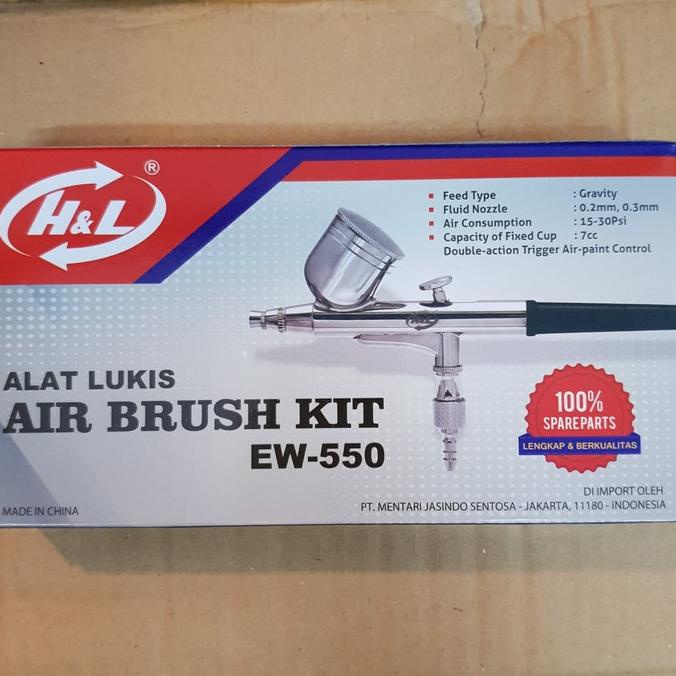 

Air Brush Kit Pen Brush Spray Gun Lukis Merk H&L