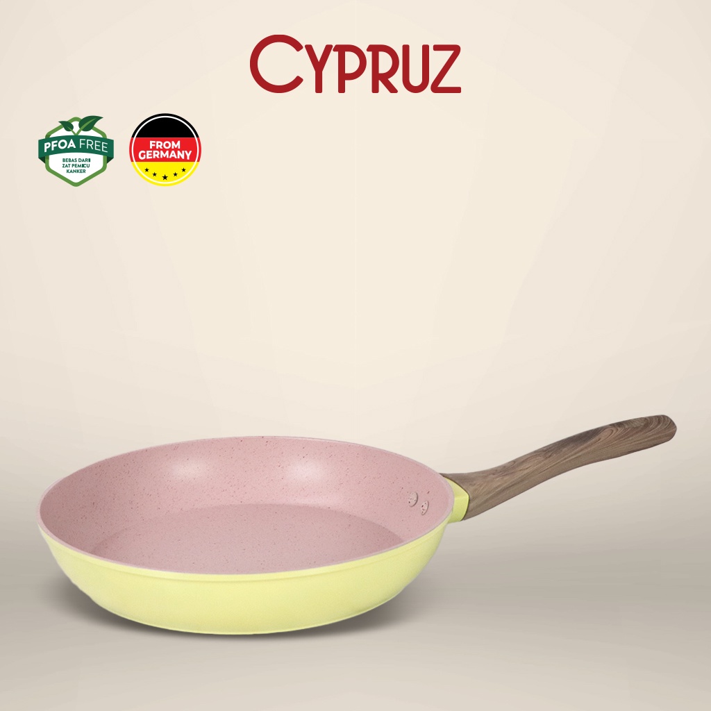 Cypruz Color Marble Wajan Penggorengan / Fry Pan Anti Lengket 24 cm