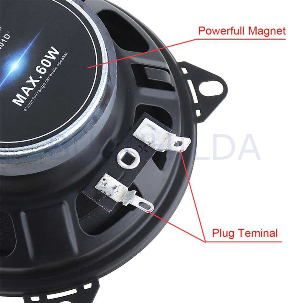 Speaker Subwoofer Mobil Stereo HiFi 4 Inch 60W 2 PCS mobil motor burnhilda