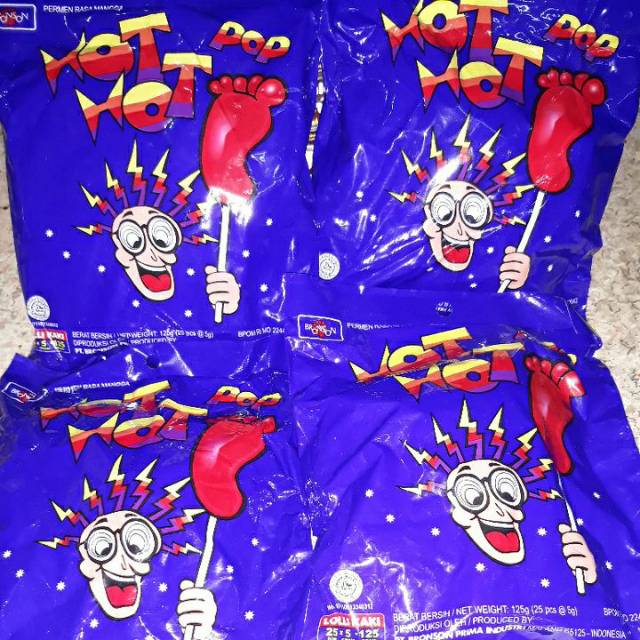 

Permen stick hot hot pop model kaki 1 pak isi 25pcs