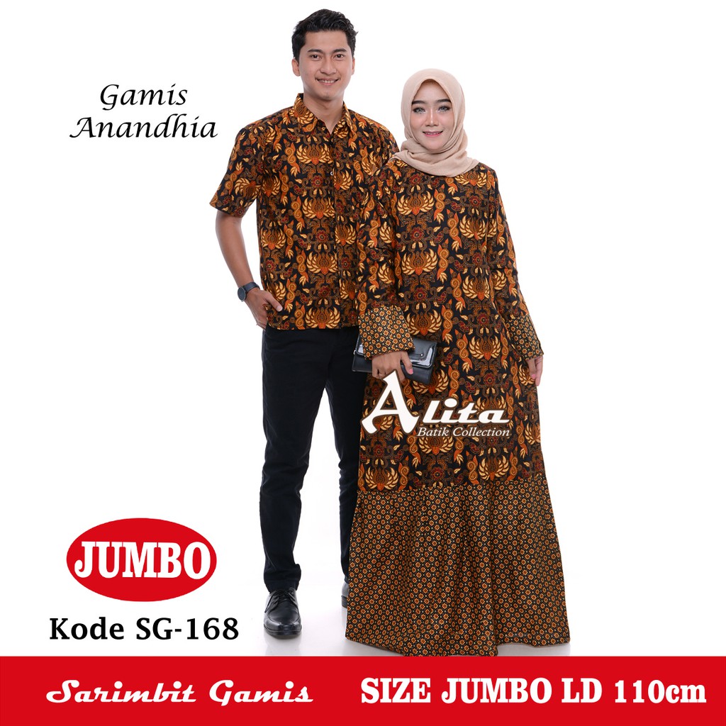 Sarimbit Gamis Batik Jumbo / Batik Couple Jumbo/ Sarimbit Batik Jumbo/ Batik Jumbo Maharani