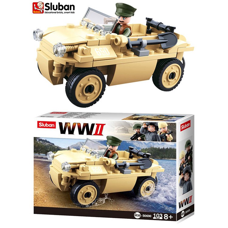 Sluban Army WWII German Amphibious Vehicle B0690
