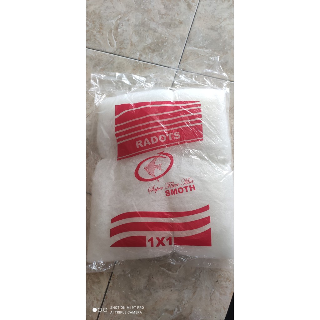 Busa Kapas Filter Aquarium Besar Dakron Radot Putih 1x1