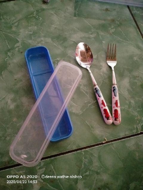 Sendok Set Kotak Garpu Gg Keramik Karakter (20x3)