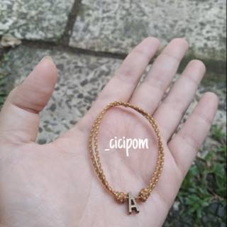  Gelang  Mini Inisial Prusik Warna Baru Gelang  Tali  