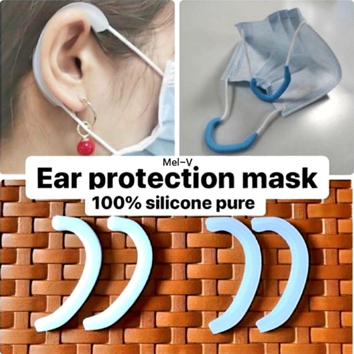 Strap Karet Silikon Telinga Masker Anti Sakit Kuping Pelindung Nyaman EAR001