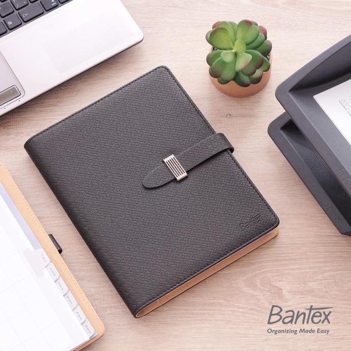 Jual Buku Agenda Planner Cover Kulit Hitam Black Leather Bantex #7491 ...