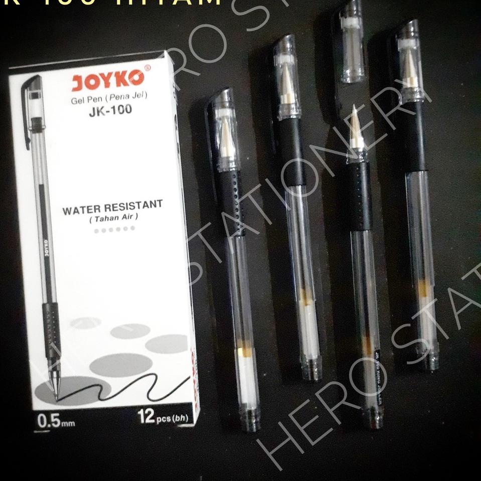 

⇌ Pen gel joyko 0,5 mm JK-100 tinta hitam . 12 unit