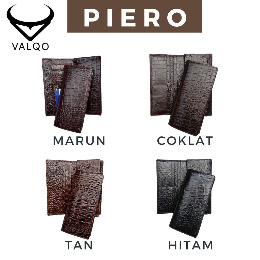 [VALQO] PIERO Dompet kulit sapi motif Buaya Cewek Cowok Wanita Pria Perempuan Laki bisa COD