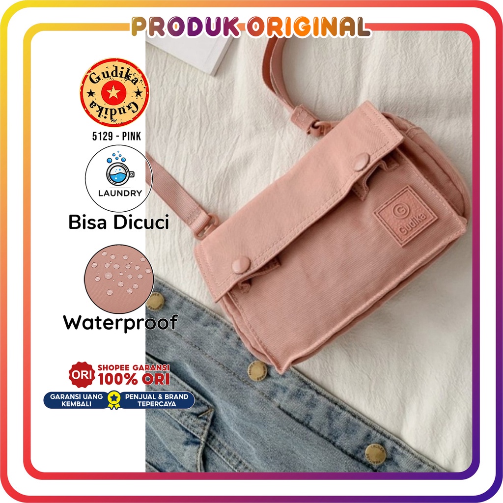 Tas Selempang Wanita Pu Leather Shoulder Sling Bag (T3-002) Tas Gudika Bag 5129 - Tas Wanita Origina