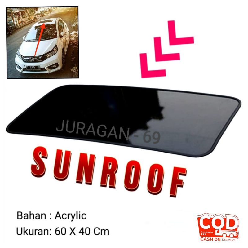 Dummy Sunroof Mobil Universal Dengan list karet Aksesories Mobil # Avanza Xenia Agya Ayla Brio Jazz