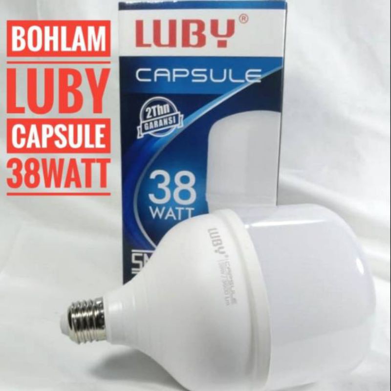 Bohlam Capsule Luby 38 Wat LED Lampu Cahaya Putih