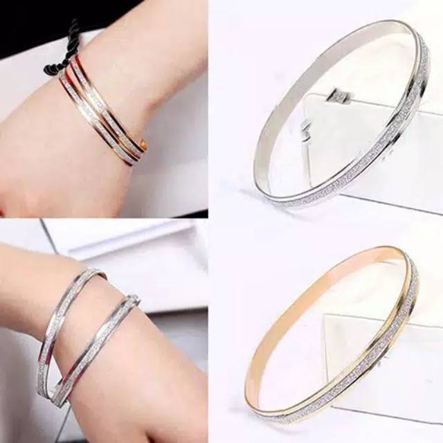 Medan Termurah kd07 Korean style Gelang Blink Fashion Gold &amp; Silver