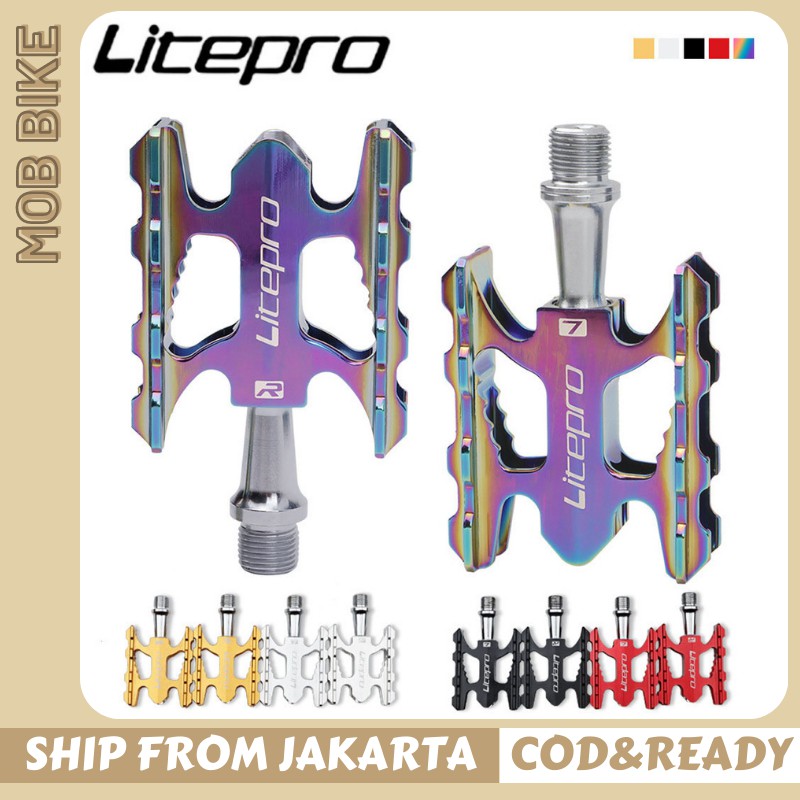 Litepro Pedal Sepeda MTB Lipat  Bahan Aluminium Alloy Ultra Ringan pedal bagian-bagian sepeda