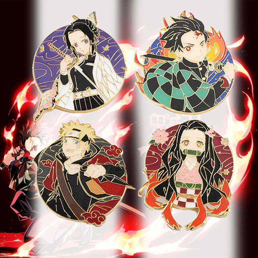 Pin Enamel Nanas Mode Tsuyuri Kanawo Aksesori Cosplay DIY Perhiasan Demon Slayer