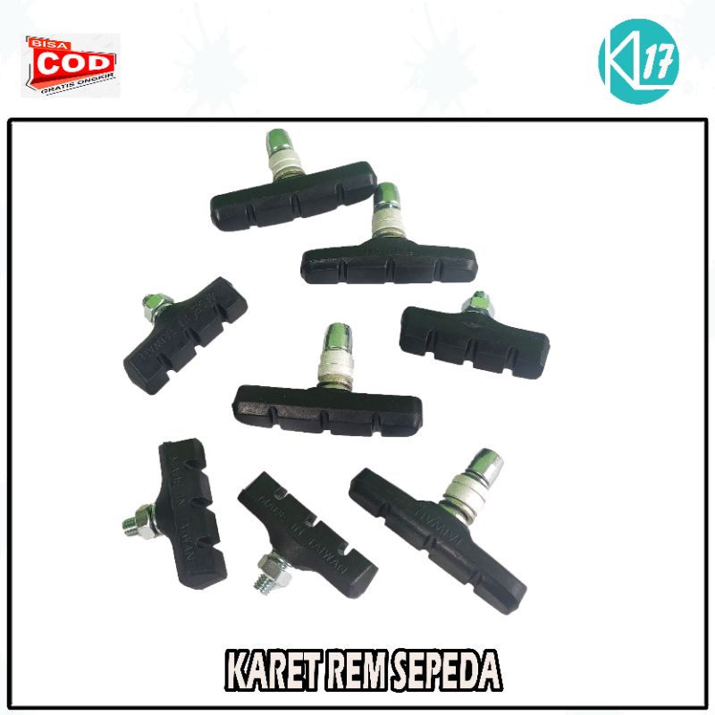 KARET REM KAMPAS REM V BRAKE U BRAKE REM SEPEDA BMX MINI LIPAT MTB TOURING BALAP