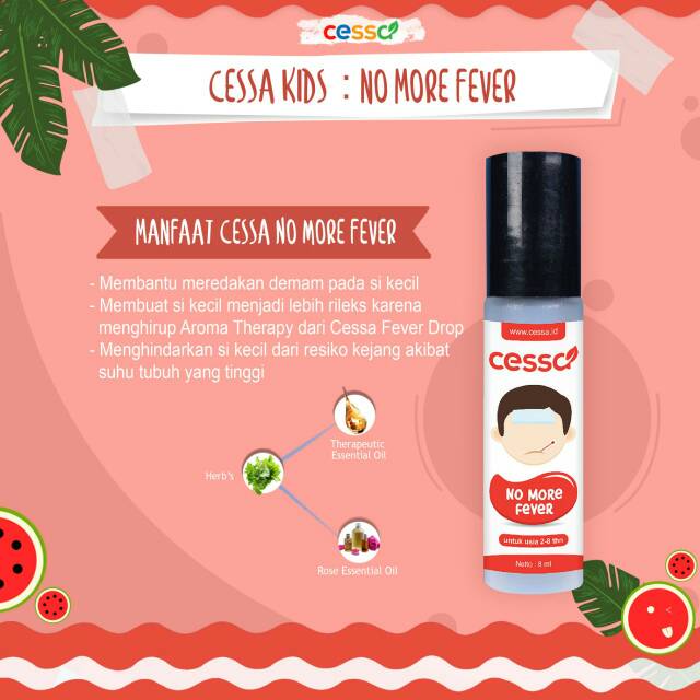 Cessa No More Fever ~ Minyak Telon Khusus Untuk Penurun Panas dan Dream Anak Usia 2-8 Tahun