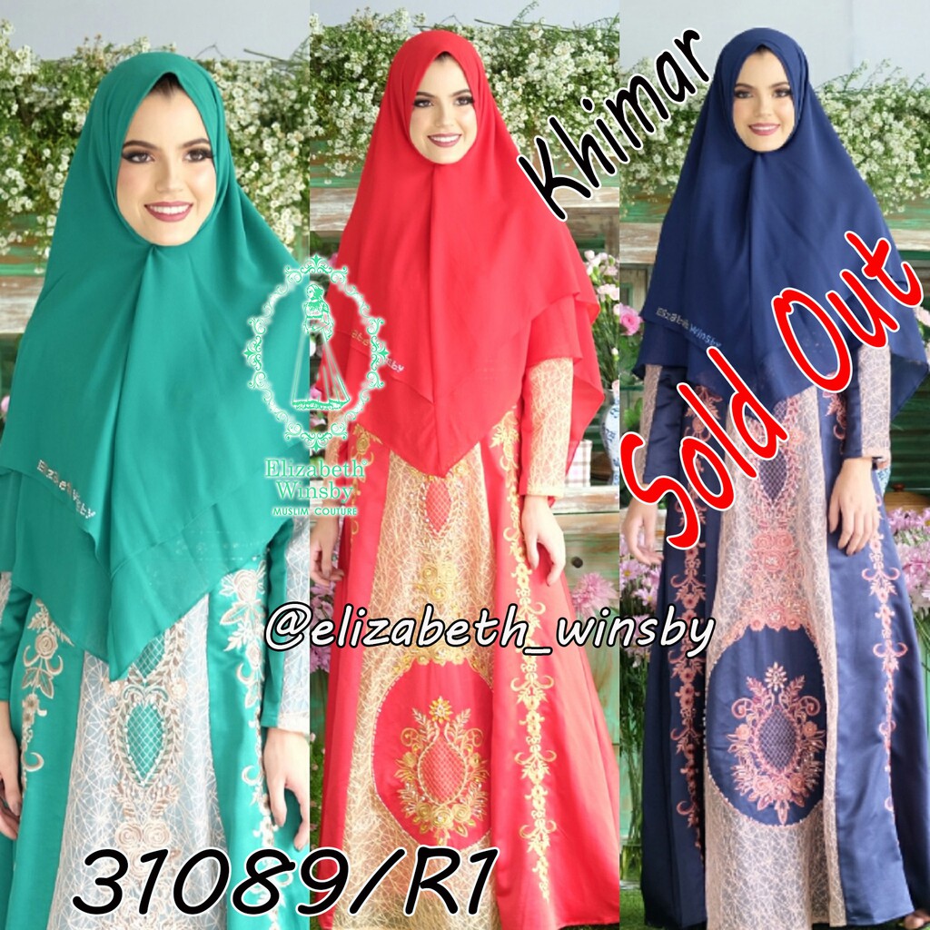 Gamis Syari Elizabeth Winsby Fashion Muslim Khimar Syarii Gamis Muslim Wanita Baju Pesta Muslimah