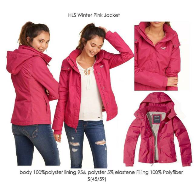 hollister pink jacket