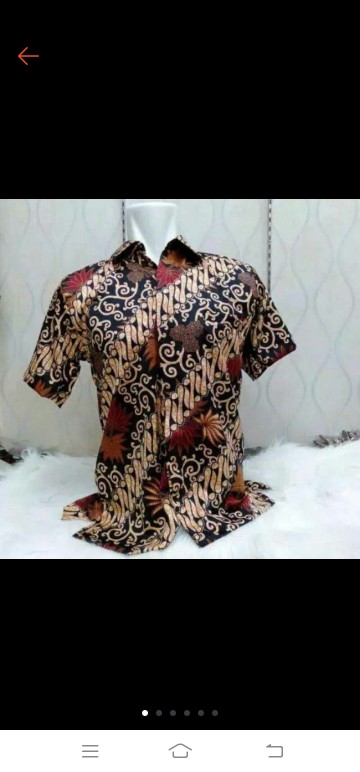 (cod) Lembayung.id / Kemeja Batik Anak Motif Kenanga Hitam