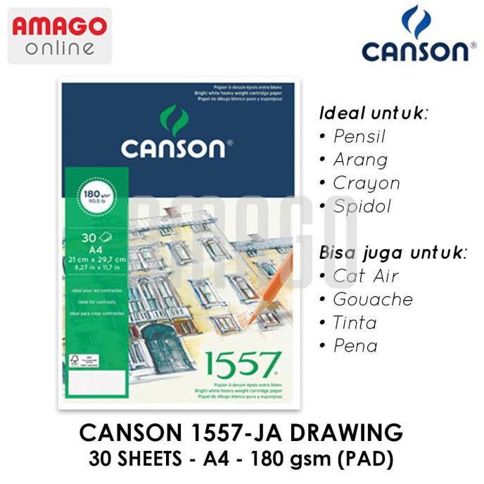 

Mantap Canson 1557-Ja Drawing - 30 Sheets - A4 - 180G (Pad) - 204127414 Sale!!!