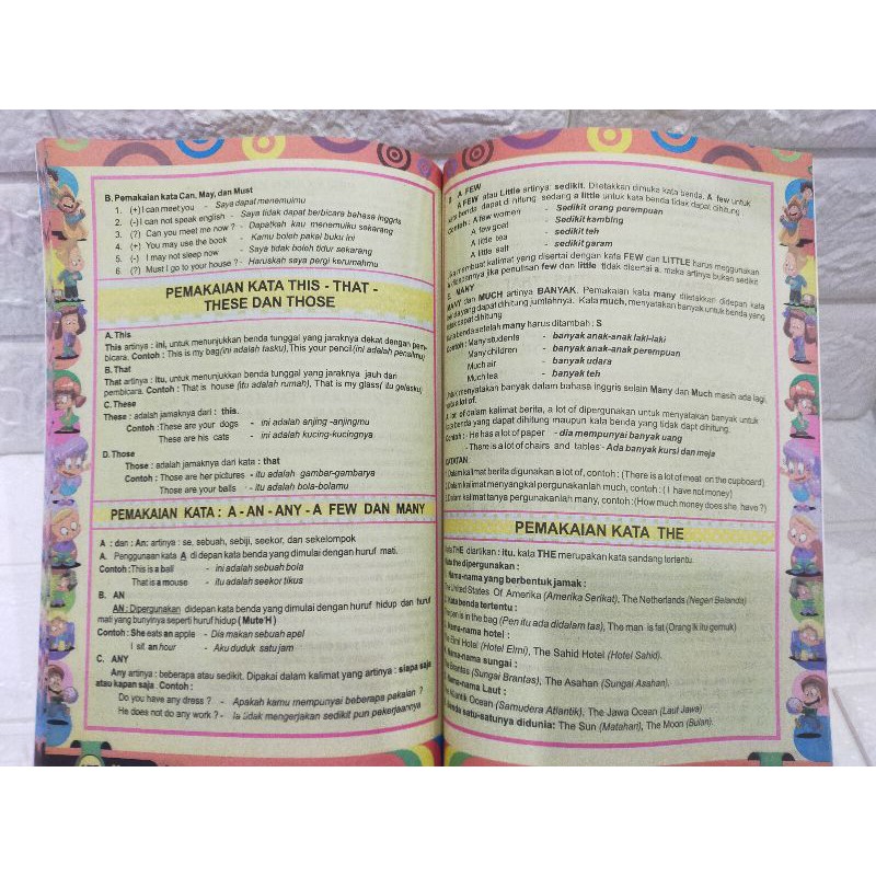 Buku Anak - Kamus Ideal Inggris Indonesia Bergambar Grammar And Conversation-3