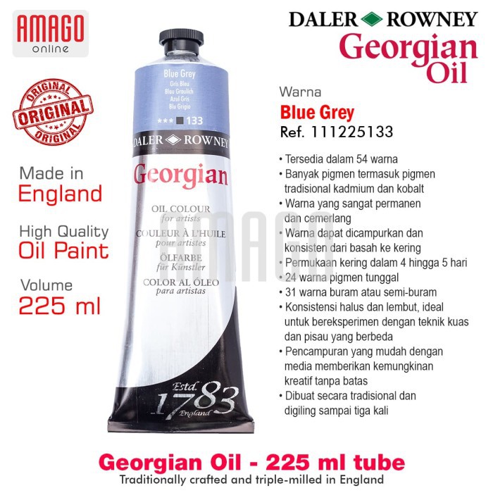 DALER-ROWNEY - GEORGIAN OIL PAINT 225 ml - BLUE GREY - 111225133