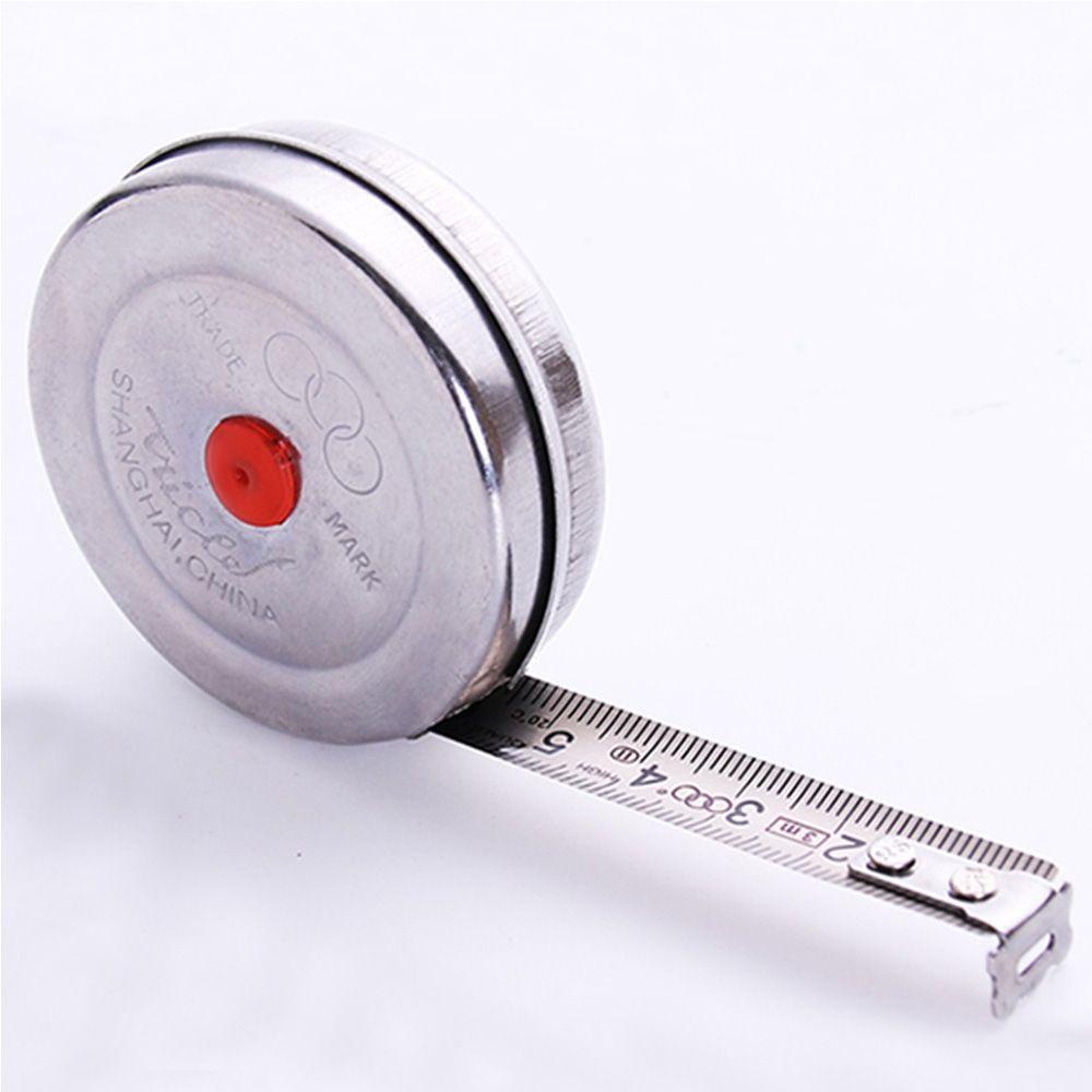 【 ELEGANT 】 Retractable Tape 1pcs Alat Ukur Pengerjaan Kayu Stainless Steel Kantor Bermanfaat