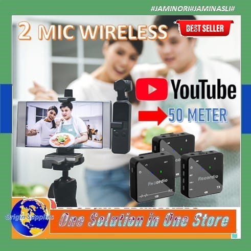 Microphone Mic Wireless Vlog Youtuber Zoom for Smartphone Dslr Pc Laptop