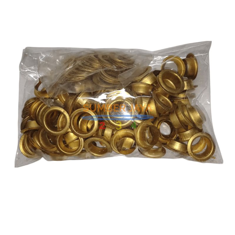 Mata Ayam Eyelet 13 mm gold/ mata ayam 12 mm/ mata itik 12 mm Harga Per Pack isi 100 pcs