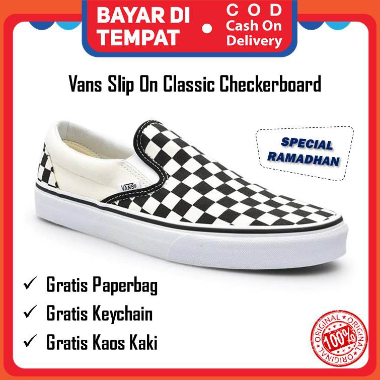  Sepatu  vans  checkerboard slip on classic original  vans  