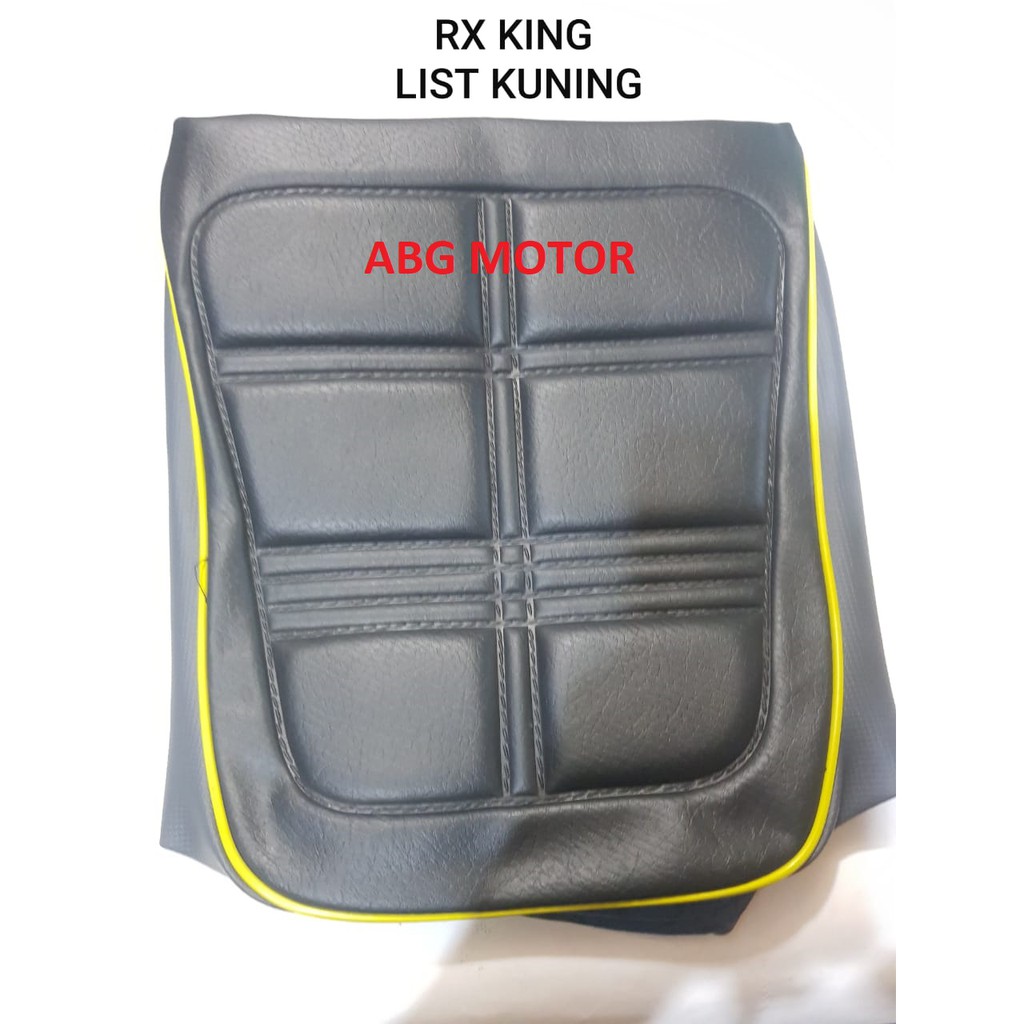 LAPIS SADEL JOK YAMAHA RX KING HITAM LIS KUNING