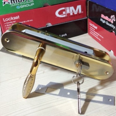 Kunci pintu besar hendel set oval gold