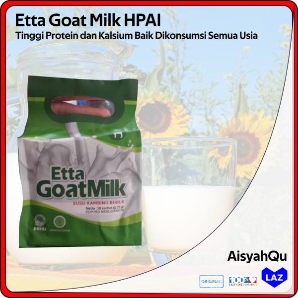 

[ 1 Pack @ 10 Sachet ] Original Etta Goat Milk Susu Kambing Etawa HPAI