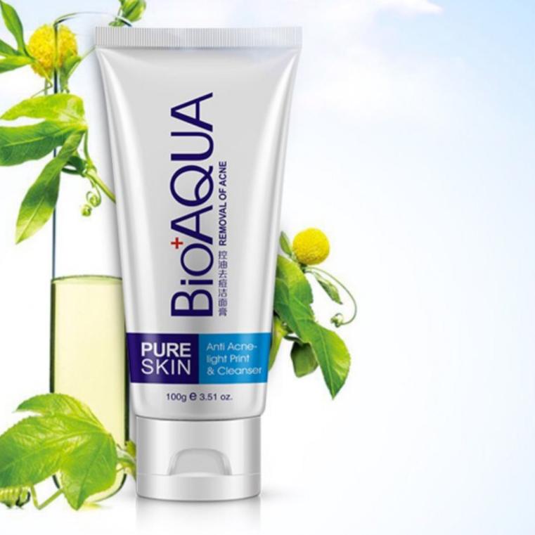 ✶ Paket 3 in 1 BIOAQUA PURE SKIN CLEANSER ANTI ACNE + BIOAQUA CREAM ANTI JERAWAT / ACNE REJUVENATION