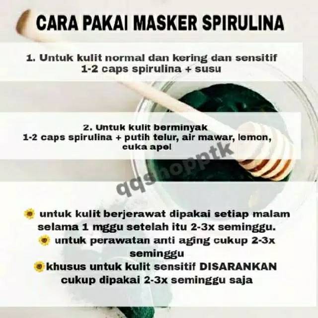 Masker Spirulina Original Anti jerawat dan anti aging murah