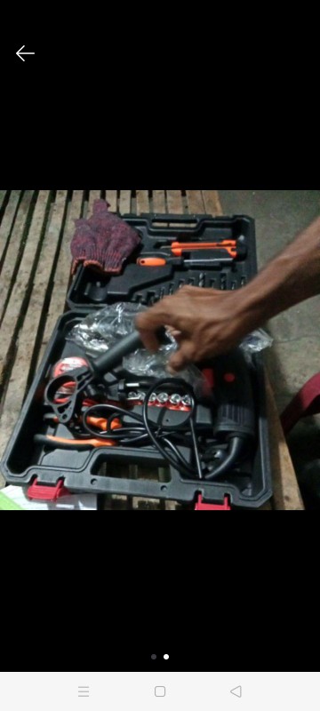 Impact Drill 13mm Fullset Koper Original Uchiha Mesin Bor Besi Beton