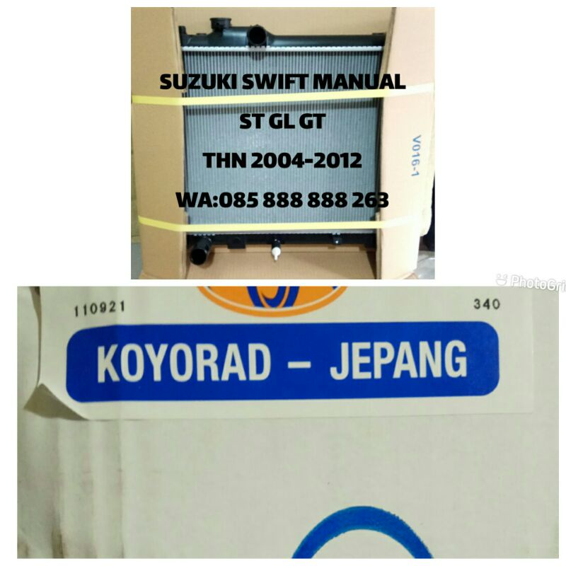 Radiator Suzuki Swift Manual 2004 2005 2006 2007 2008 2009 2010