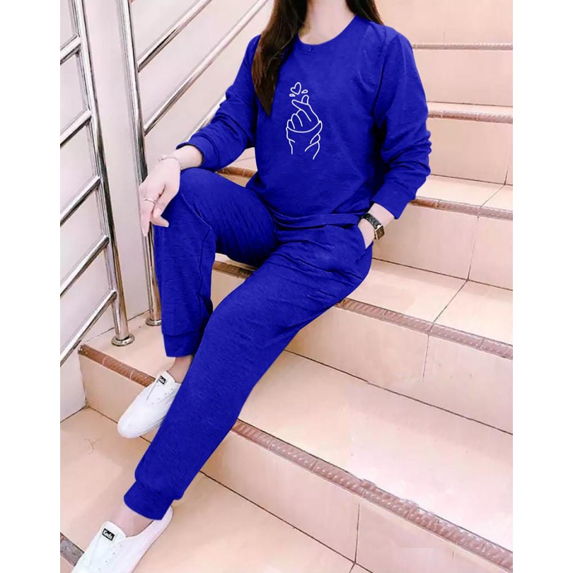 STELAN   GIRL SARANGHEO / satu set / sweater + celana / fashion wanita terbaru / baju senam  / baju olahraga / baju santai -alipio fashion