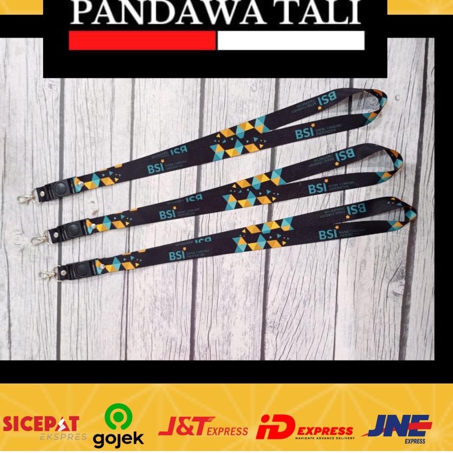 

⇂ Lanyard BSI HITAM/BSI Bank Syariah Indonesia/Lanyard Custom Murah/ Pandawa Tali Surabaya ฿