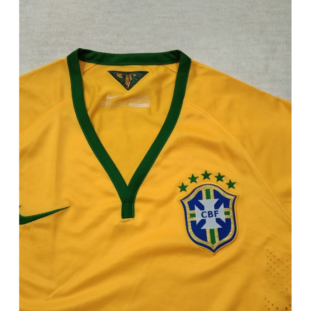 KAOS TANGAN PENDEK MEREK NIKE DRI-FIT ORIGINAL LEHER V WARNA KUNING SIZE S