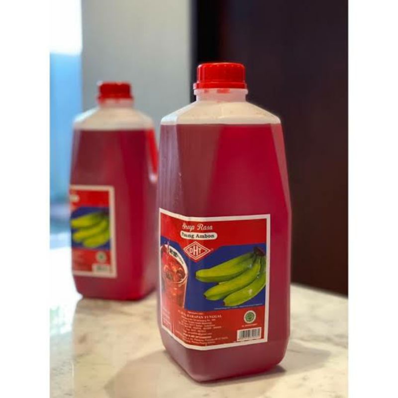 

Syrup DHT pisang ambon 2L asli Makassar sirup pisang ijo