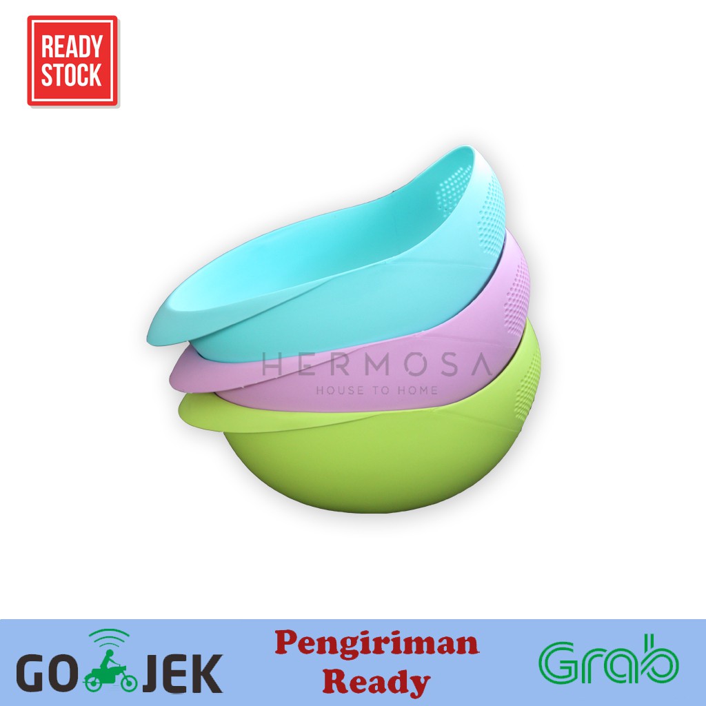 Wadah Plastik Baskom Cuci Beras, Buah, Sayur / Baskom serbaguna Large Food Grade