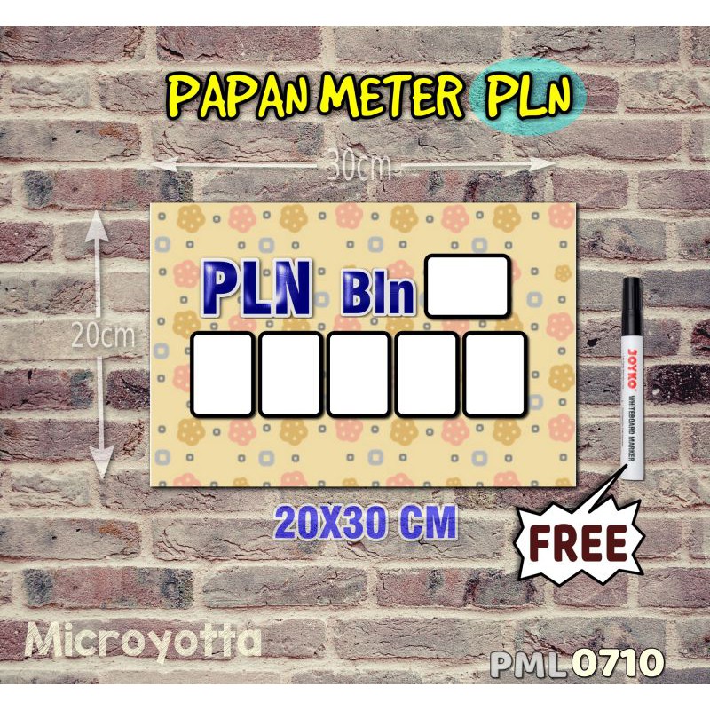 

Microyotta Papan Meter Listrik PLN PAM motif Unik - Pastel 10