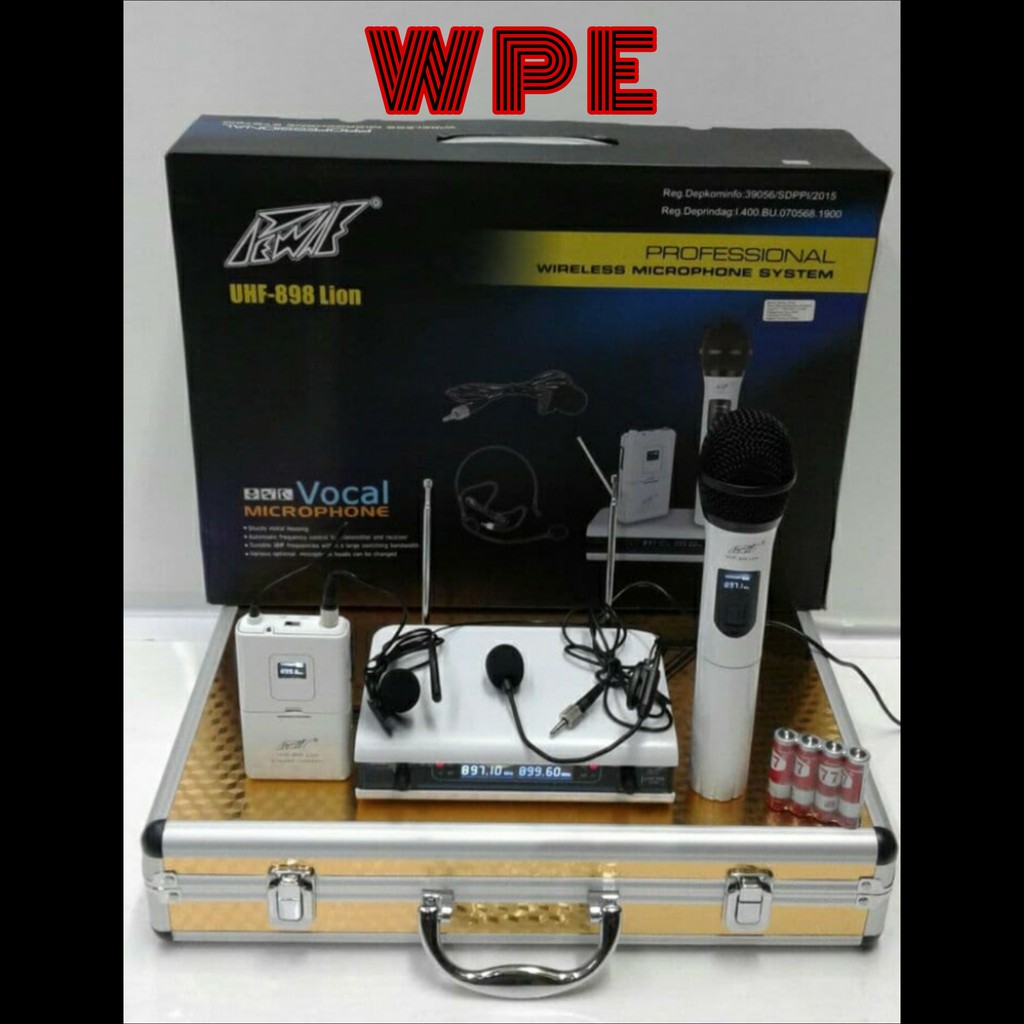 Mic Wireless PEWIE UHF-898 Lion
