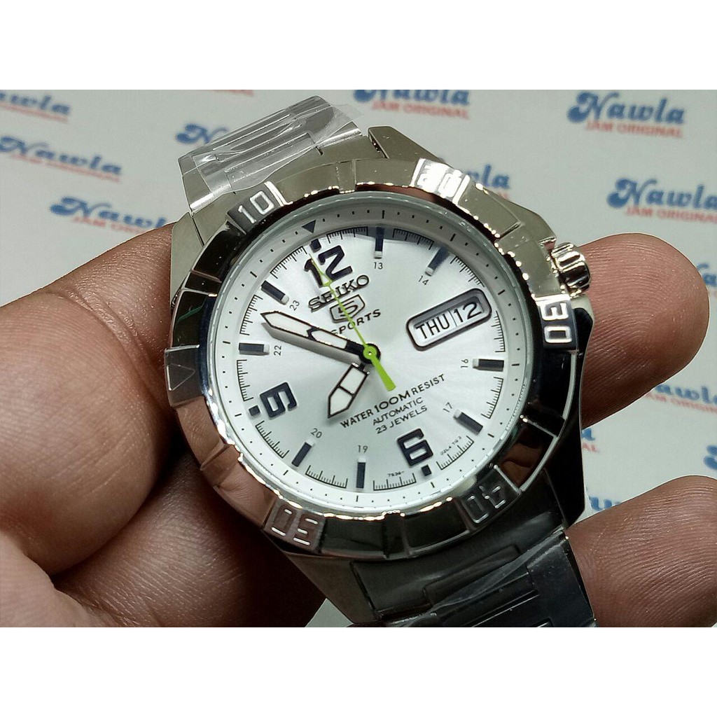 Seiko 5 Sports SNZD19 Automatic SIlver DIal - Jam Tangan Pria SNZD19