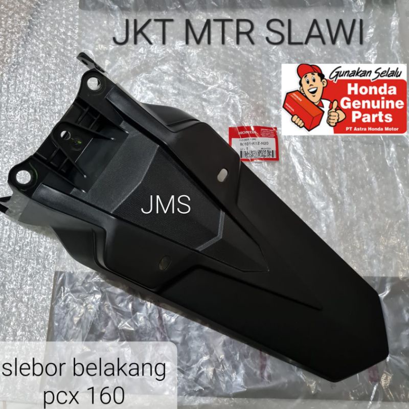 80101-K1Z-N20 spakbor belakang, slebor belakang, fender rear fender rr pcx 160 kode part ori honda ahm asli honda